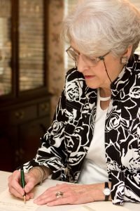 Senior Woman Writing Letter